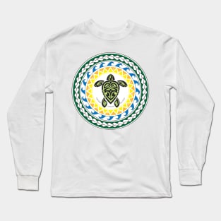 Tribal Turtle Tattoo Mandala Grand Cayman Island Long Sleeve T-Shirt